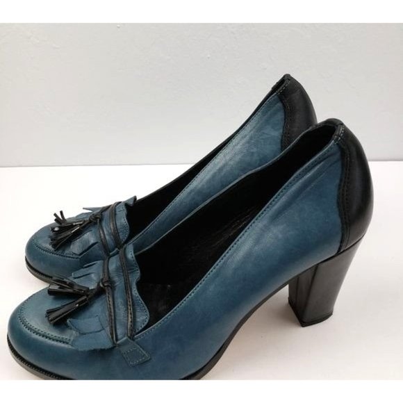 Comptoir Des Cotonniers teal shoes with tassel - Picture 5 of 8